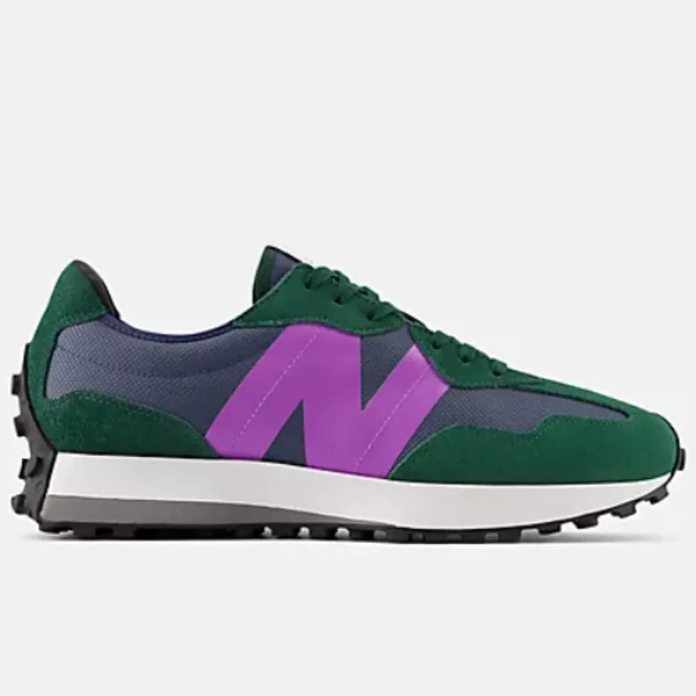New Balance 327 Men's Casual Sneakers Shoes Green Indigo various sizes - Picture 1 of 9